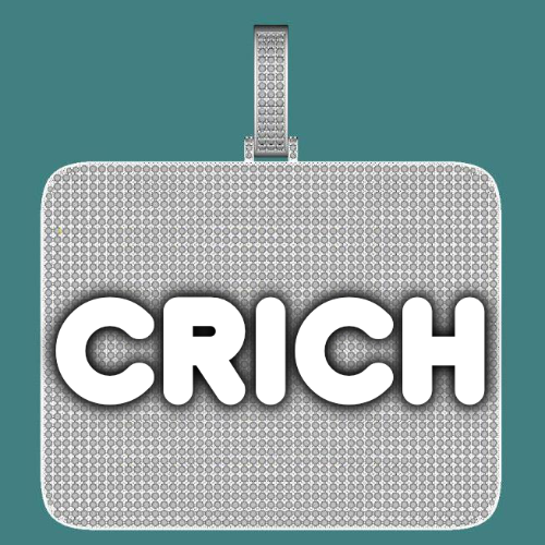 CUSTOM LETTER NECKLACE 3D BIG SQUARE