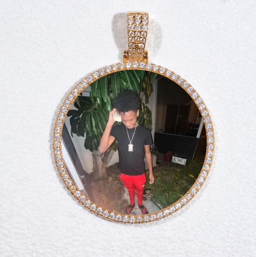 MEDIUM 3D CIRCLE CUSTOM PICTURE PENDANT