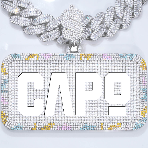 CUSTOM LETTER NECKLACE 3D COLORFUL SQUARE