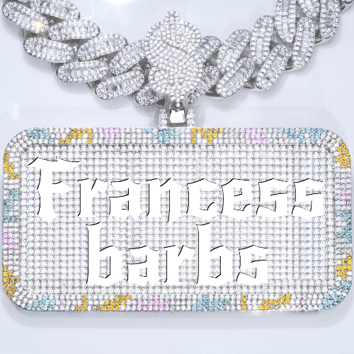 CUSTOM LETTER NECKLACE 3D COLORFUL SQUARE