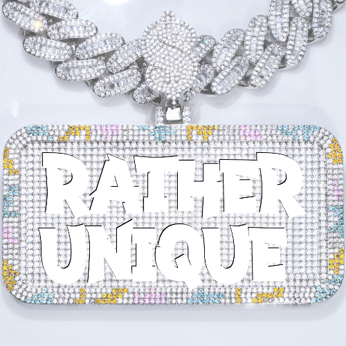 CUSTOM LETTER NECKLACE 3D COLORFUL SQUARE
