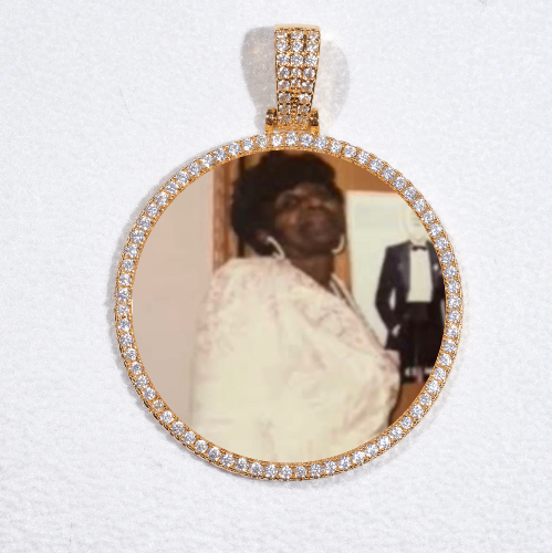 MEDIUM 3D CIRCLE CUSTOM PICTURE PENDANT