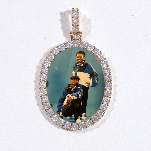 3D Oval Custom Picture Pendant