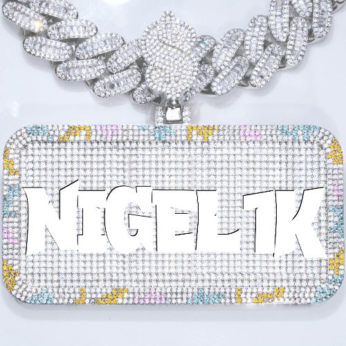 CUSTOM LETTER NECKLACE 3D COLORFUL SQUARE