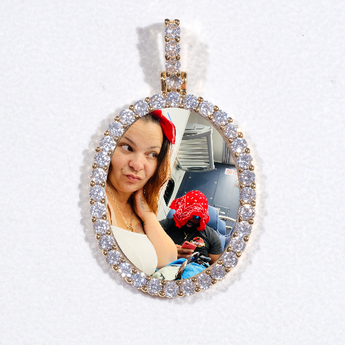 3D Oval Custom Picture Pendant