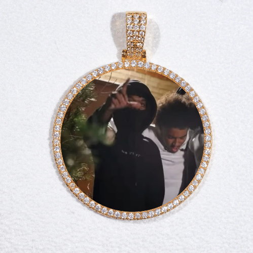 MEDIUM 3D CIRCLE CUSTOM PICTURE PENDANT