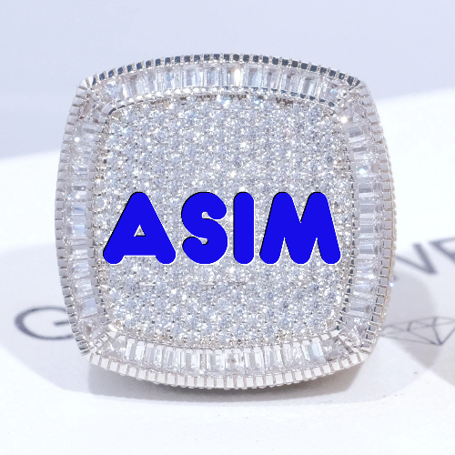 CUSTOM LETTER 3D ICED RING