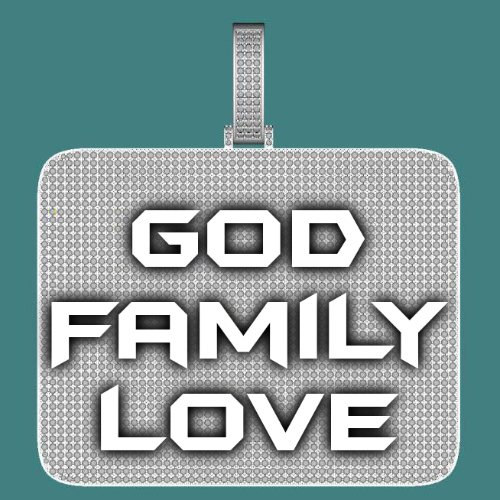 CUSTOM LETTER NECKLACE 3D BIG SQUARE