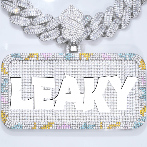 CUSTOM LETTER NECKLACE 3D COLORFUL SQUARE