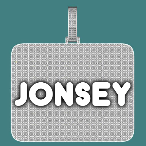 CUSTOM LETTER NECKLACE 3D BIG SQUARE