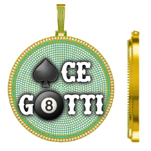 CUSTOM LETTER NECKLACE 3D BIG DISC
