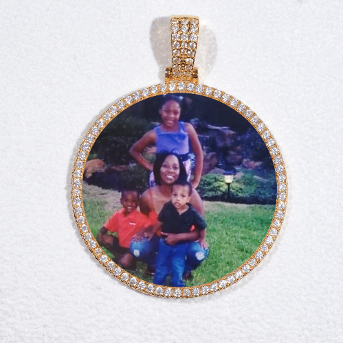 MEDIUM 3D CIRCLE CUSTOM PICTURE PENDANT