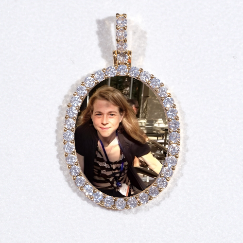3D Oval Custom Picture Pendant