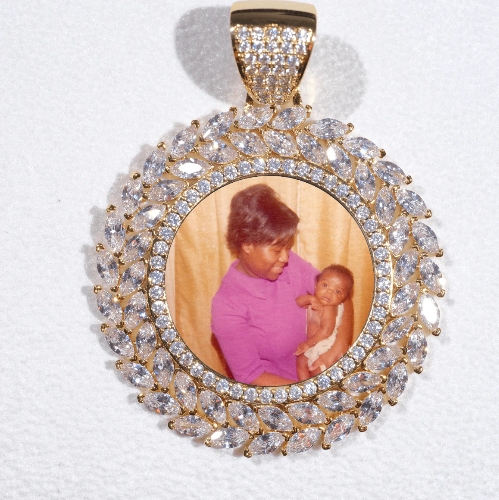 Large 3D Wheat Ear Custom Picture Pendant