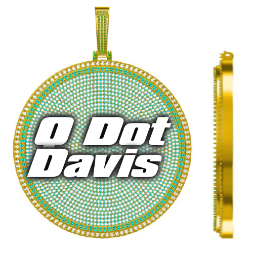 CUSTOM LETTER NECKLACE 3D BIG DISC