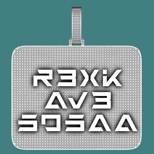 CUSTOM LETTER NECKLACE 3D BIG SQUARE