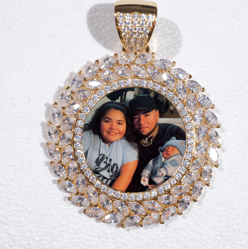 Large 3D Wheat Ear Custom Picture Pendant