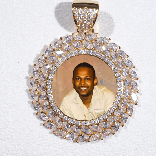 Large 3D Wheat Ear Custom Picture Pendant