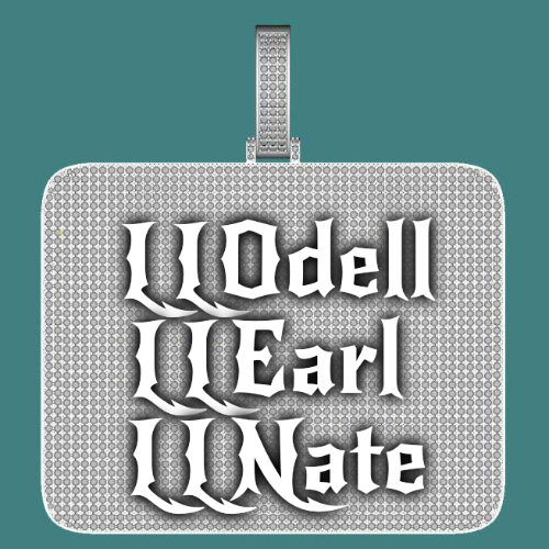 CUSTOM LETTER NECKLACE 3D BIG SQUARE