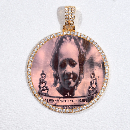 MEDIUM 3D CIRCLE CUSTOM PICTURE PENDANT