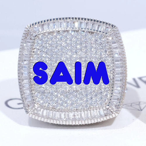 CUSTOM LETTER 3D ICED RING