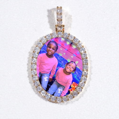 3D Oval Custom Picture Pendant