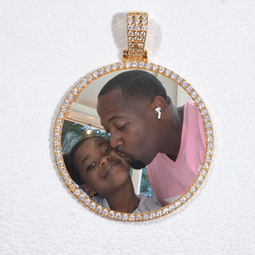 MEDIUM 3D CIRCLE CUSTOM PICTURE PENDANT