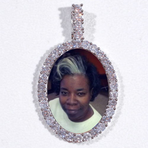 Large 3D Oval Custom Picture Pendant