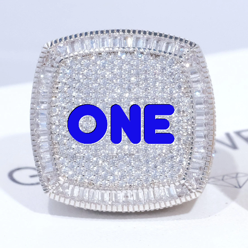 CUSTOM LETTER 3D ICED RING