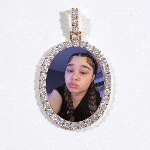 3D Oval Custom Picture Pendant