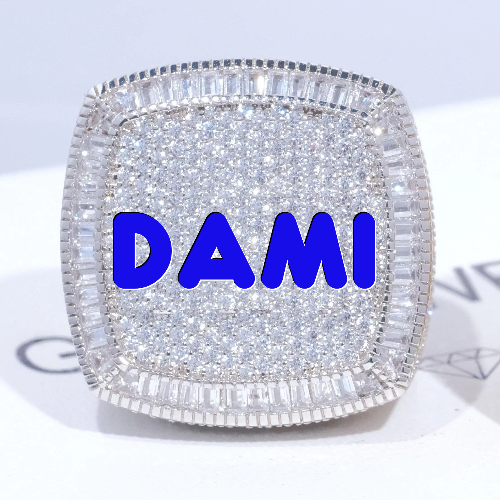 CUSTOM LETTER 3D ICED RING