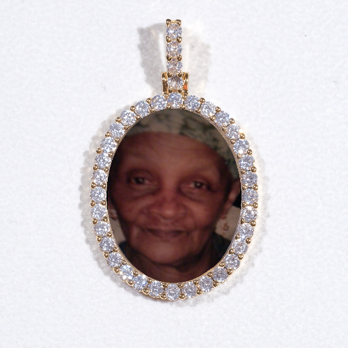 3D Oval Custom Picture Pendant