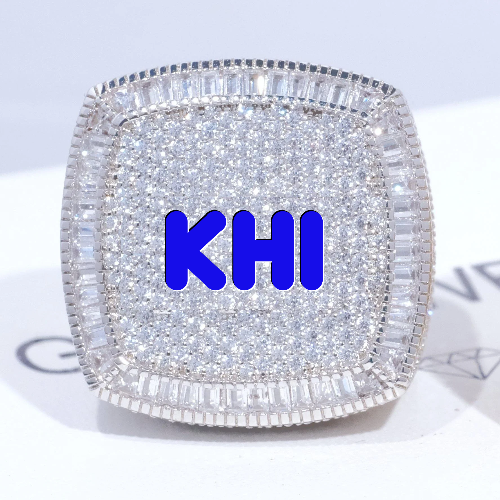 CUSTOM LETTER 3D ICED RING