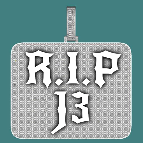 CUSTOM LETTER NECKLACE 3D BIG SQUARE
