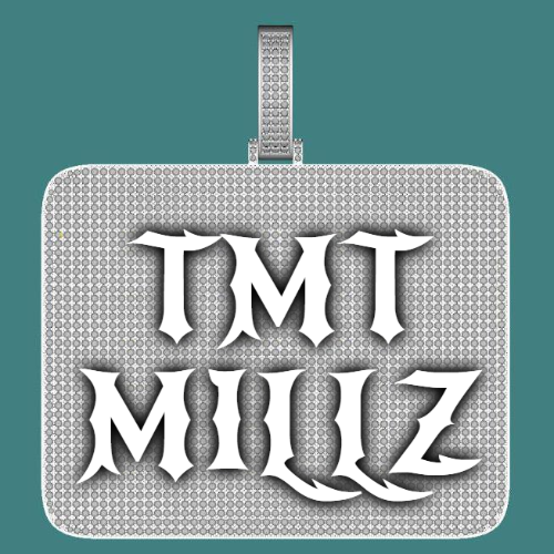 CUSTOM LETTER NECKLACE 3D BIG SQUARE
