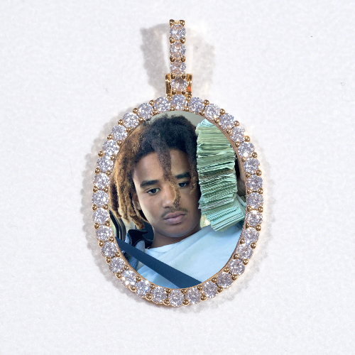 3D Oval Custom Picture Pendant
