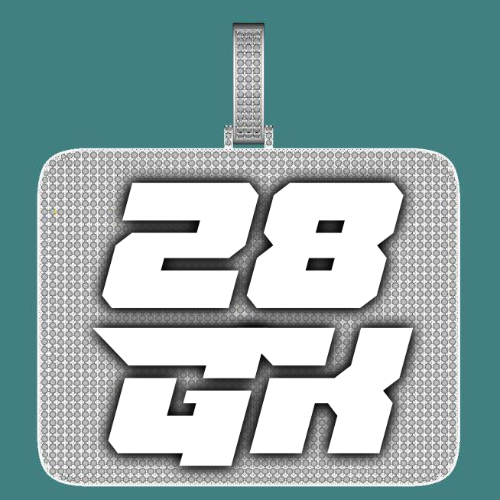 CUSTOM LETTER NECKLACE 3D BIG SQUARE