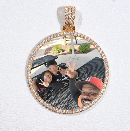 MEDIUM 3D CIRCLE CUSTOM PICTURE PENDANT
