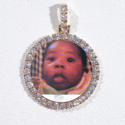 3D CIRCLE CUSTOM PICTURE PENDANT SMALL SIZE