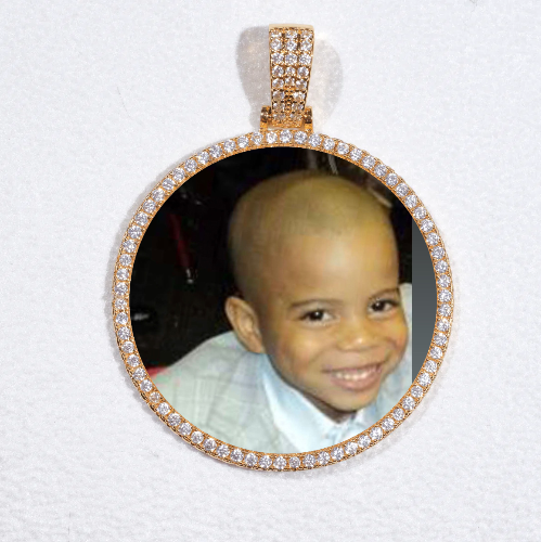 MEDIUM 3D CIRCLE CUSTOM PICTURE PENDANT