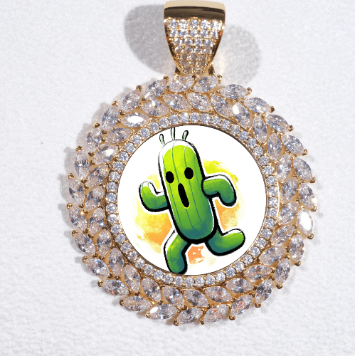 Large 3D Wheat Ear Custom Picture Pendant