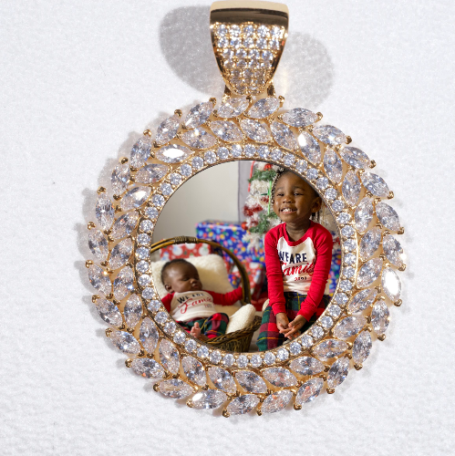 Large 3D Wheat Ear Custom Picture Pendant