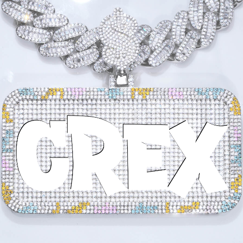 CUSTOM LETTER NECKLACE 3D COLORFUL SQUARE