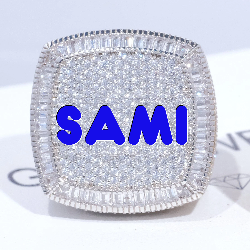 CUSTOM LETTER 3D ICED RING