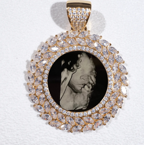 Large 3D Wheat Ear Custom Picture Pendant