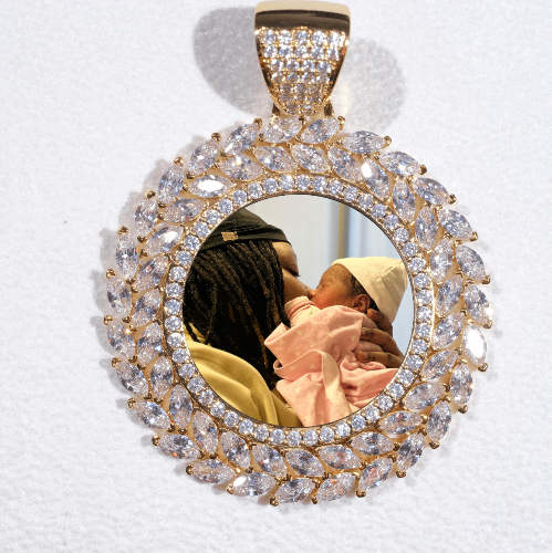 Large 3D Wheat Ear Custom Picture Pendant