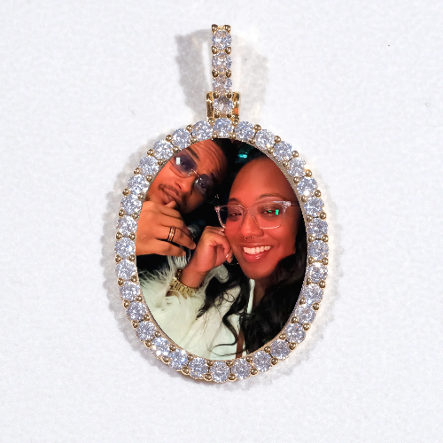 3D Oval Custom Picture Pendant
