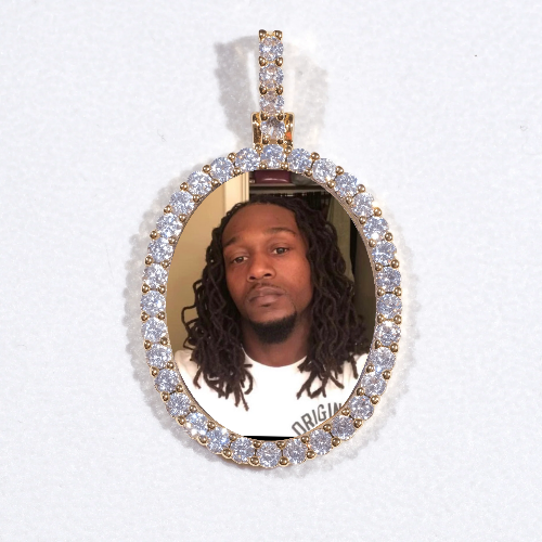 3D Oval Custom Picture Pendant