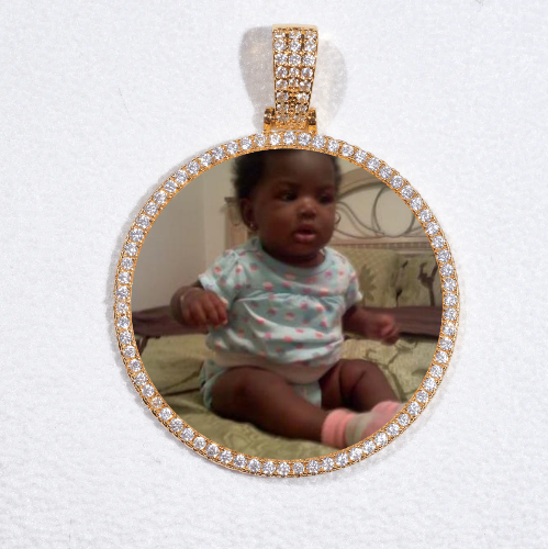 MEDIUM 3D CIRCLE CUSTOM PICTURE PENDANT
