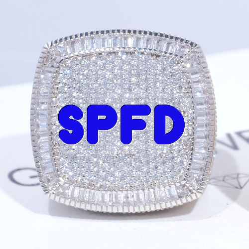 CUSTOM LETTER 3D ICED RING